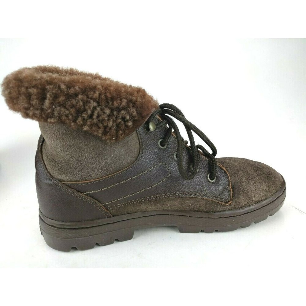 UGG Australia Brown Suede Sheep Skin Ankle Boots 6 - Picture 2 of 11